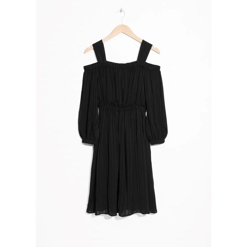 & Other Stories Black Cold Shoulder Dress Size 12